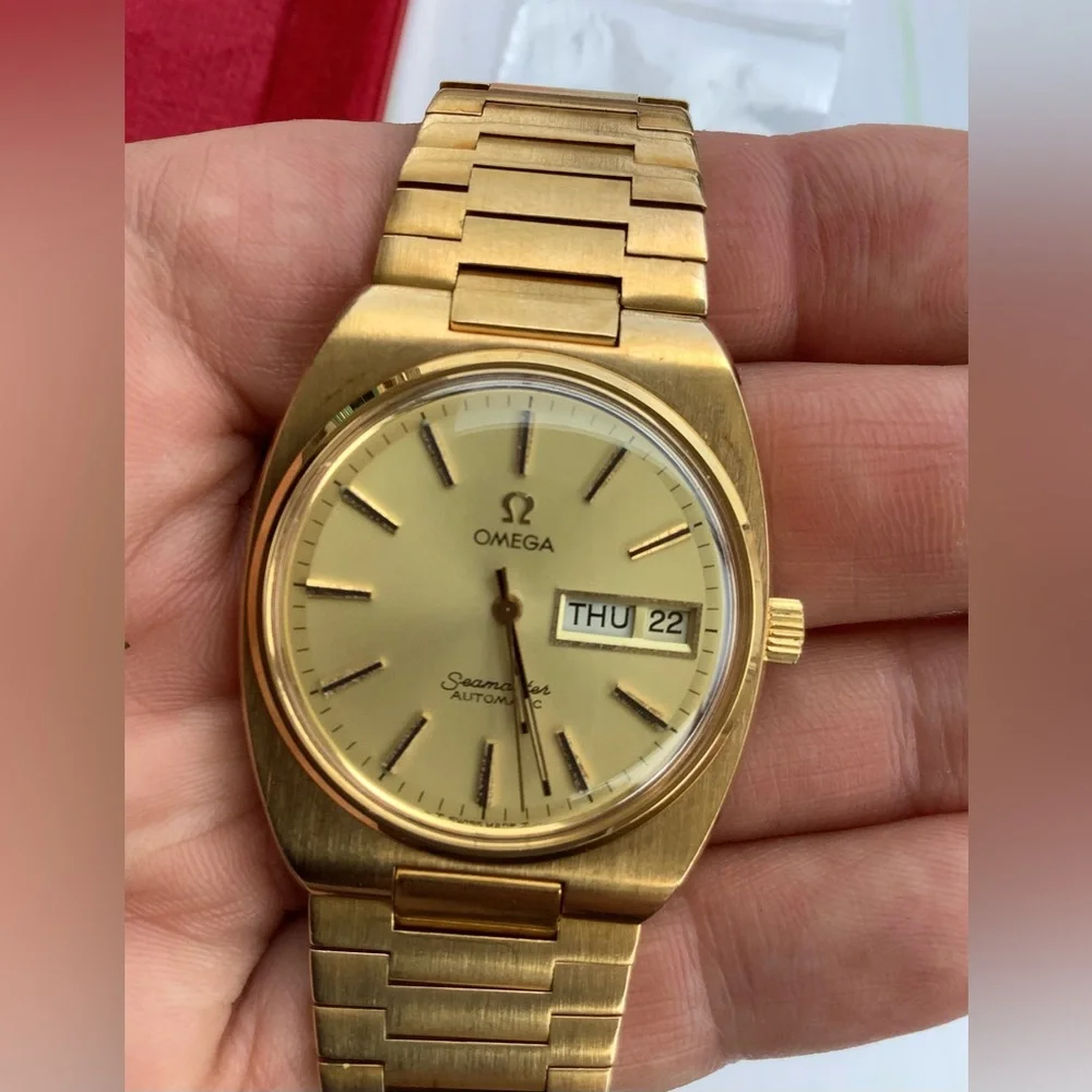 Mens AUTOMATIC OMEGA Gold Tone Day-Date Bracelet Watch ❤️‍🔥❤️‍🔥❤️‍🔥
